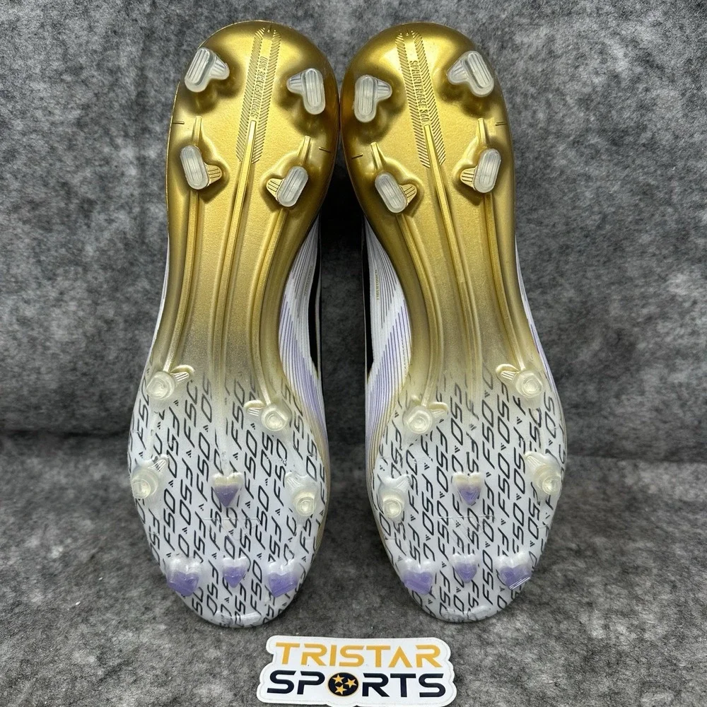 Adidas Adizero F50 Elite LL FG Soccer Cleats Mens Sz 12 White Gold Road To Glory